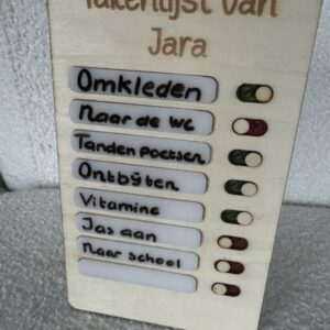 Takenplanner met aanpasbare naam